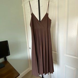 Max & Cleo Small Chocolate Brown Pleated Dress
